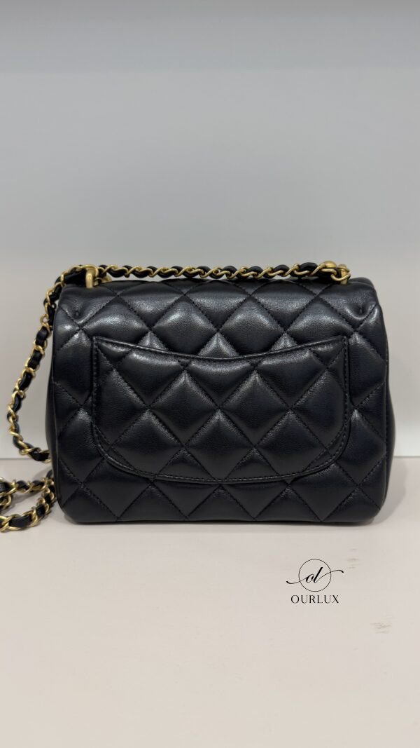 Chanel | Pearl Chain Top Handle Mini Square Classic Flap