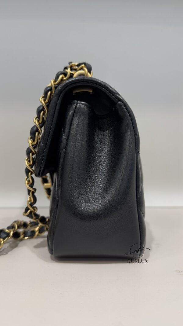 Chanel | Pearl Chain Top Handle Mini Square Classic Flap