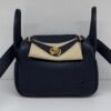 Pre-Owned/ Preloved/ Second Hand Hermes Mini Lindy I, Bag in Blue (Bieu Nult), Gold Hardware Color, Mini Size, Front View