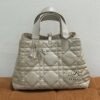 Pre-Owned/ Preloved/ Second Hand Dior Medium Toujours Tote Bag Calfskin, Bag in Beige, Gold Hardware Color, 28.5 x 21.5 x 17 cm Size, Front View