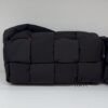 Pre-Owned/ Preloved/ Second Hand Bottega Veneta (BV) Padded Tech Cassette Crossbody, Bag in Black, Pink Interior Color, 30 x 15 x 7.5 cm Size, Front View