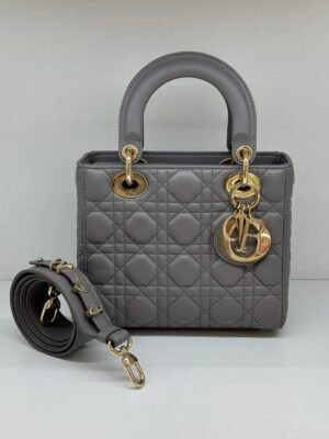 Pre-Owned/ Preloved/ Second Hand Dior My ABC Lady Dior (Small), Bag in Grey, Gold Hardware Color, Small Size, Front View