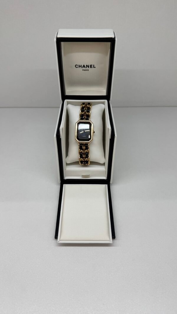 Pre-Owned/ Preloved/ Second Hand Chanel (Not Vintage) Chanel Premiere Watch, Watch in Black, Gold Hardware Color, Small Size, Front View