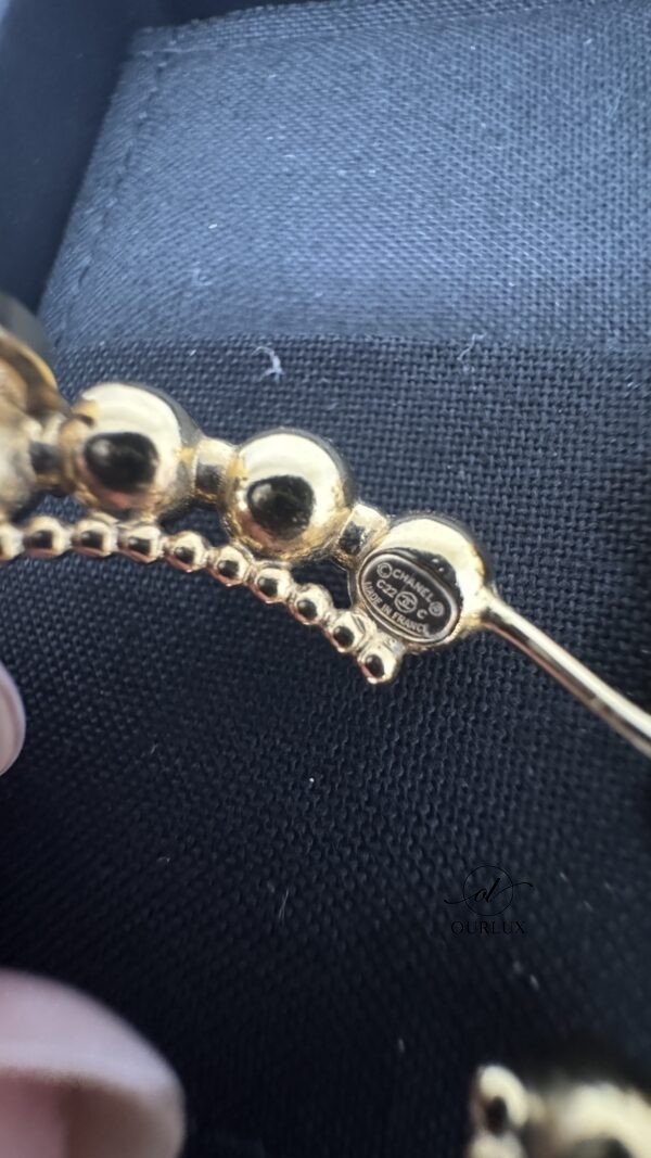 Chanel | Beaded Hoop CC Earrings