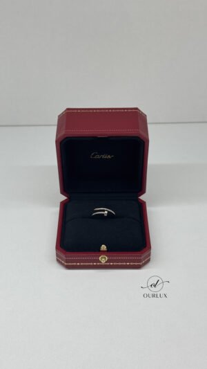 Pre-Owned/ Preloved/ Second Hand Cartier Juste Un Clou Ring Small Model, Ring in White Gold Color, 51 Size, Front View