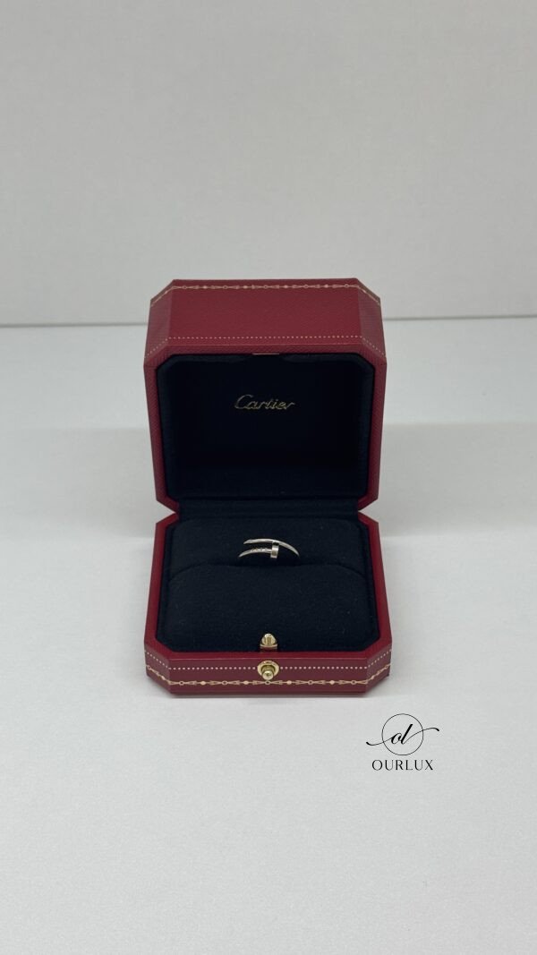 Pre-Owned/ Preloved/ Second Hand Cartier Juste Un Clou Ring Small Model, Ring in White Gold Color, 51 Size, Front View