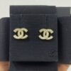 Pre-Owned/ Preloved/ Second Hand Chanel Chanel CC Pearl Earrings, Earring in Gold Hardware Color,  Size, Front View