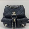 Pre-Owned/ Preloved/ Second Hand Chanel Mini Duma BackPack Cavair, Bag in Black, Gold Hardware Color, Mini Size, Front View