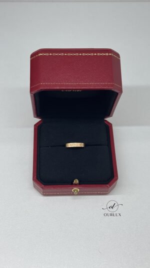 Pre-Owned/ Preloved/ Second Hand Cartier Love Ring Small Model, Ring in Rose Gold Color, 50 Size, Front View