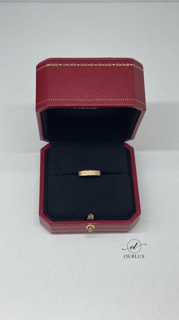 Pre-Owned/ Preloved/ Second Hand Cartier Love Ring Small Model, Ring in Rose Gold Color, 50 Size, Front View
