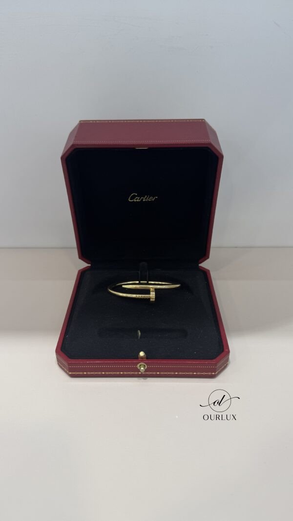 Pre-Owned/ Preloved/ Second Hand Cartier Regular Classic Juste Un Clou Bracelet, Bracelet in Yellow Gold Color, 15 Size, Front View