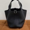 Pre-Owned/ Preloved/ Second Hand Hermes Picotin 18 Clemence, Bag in Black, Silver Palladium Hardware Color, 18 Size, Front View