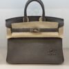 Pre-Owned/ Preloved/ Second Hand Hermes Birkin 25 Togo, Bag in Gris Meyer, Palladium Hardware Color, 25 Size, Front View