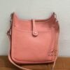 Pre-Owned/ Preloved/ Second Hand Hermes Evelyne 29 Clemence, Bag in Crevette (Rose Pink), Palladium Hardware Color, 29 x 30 x 9 cm Size, Front View