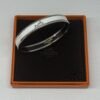 Pre-Owned/ Preloved/ Second Hand Hermes Uni Bangle, Bracelet in White, Palladium (Silver) Hardware Color, 65 (20.4 Circumference) Size, Front View