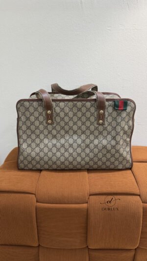 Pre-Owned/ Preloved/ Second Hand Gucci Luggage Tote Monogram Canvas, Bag in Brown, Gucci Monogram Color, 43 x 20 x 25 cm Size, Front View