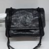 Pre-Owned/ Preloved/ Second Hand Saint Laurent (YSL) Niki Baby Croc Pattern, Bag in Black, Black Hardware Color, Baby Size, Front View