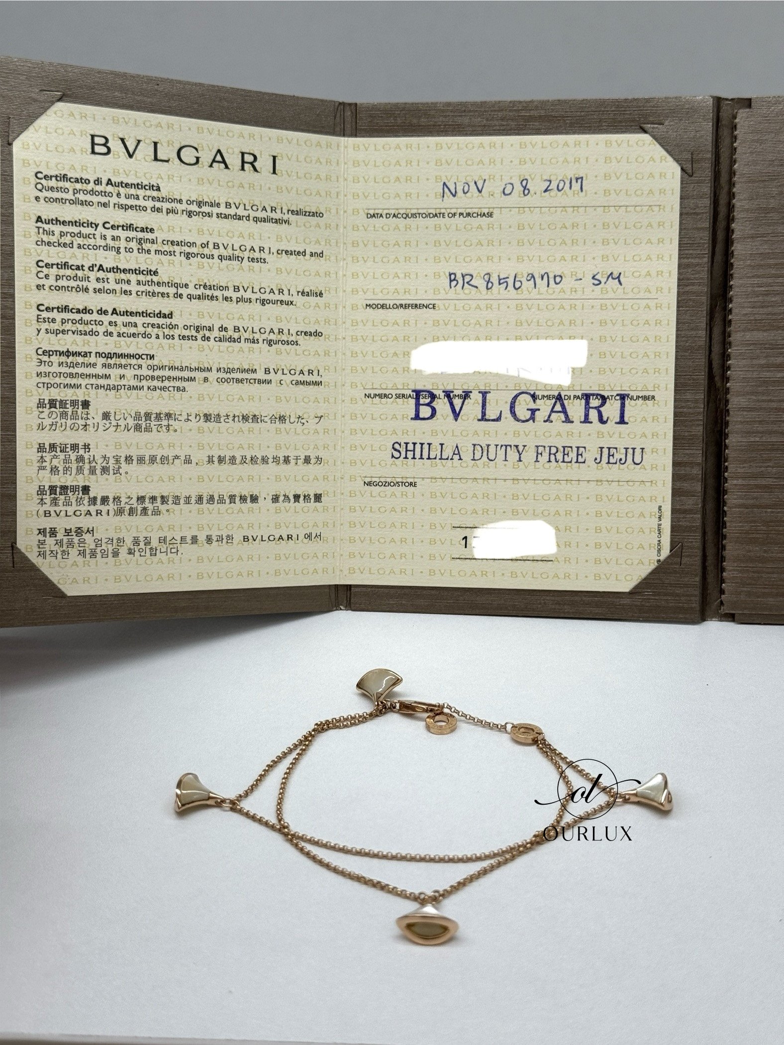 Bulgari (Bvlgari) | Divas’ Dream 4 Motif Mother Of Pearl Bracelet (Rare!)