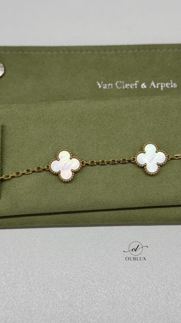 Van Cleef & Arpels (VCA) | White Mother Of Pearl 5 Motif Bracelet