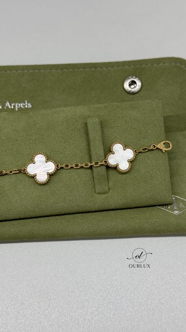 Van Cleef & Arpels (VCA) | White Mother Of Pearl 5 Motif Bracelet