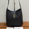 Pre-Owned/ Preloved/ Second Hand Saint Laurent (YSL) Le 5 A 7 Hobo Tote Bag, Bag in Black, Gold Hardware Color, Small Size, Front View