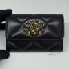 Pre-Owned/ Preloved/ Second Hand Chanel Chanel 19 Flap Card Holder , Bag in Black, Gold Hardware Color, 7.5 x 11.3 x 2.1cm Size, Front View