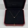 Pre-Owned/ Preloved/ Second Hand Cartier C De Cartier Diamond Necklace (with GIA cert), Necklace in Rose Gold Color, 0.3ct diamond Size, Front View