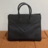 Pre-Owned/ Preloved/ Second Hand Hermes Shadow Birkin 35, Bag in Black, Palladium Hardware Color, 35 Size, Front View