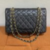 Pre-Owned/ Pre-Loved/ Second-Hand Chanel Medium Classic Flap Cavair, Bag in Black, Gold Hardware Color, Medium Size, Front View