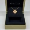 Pre-Owned/ Preloved/ Second Hand Van Cleef & Arpels (VCA) Diamond Vintage Alhambra Necklace, Necklace in Rose Gold Color,  Size, Front View