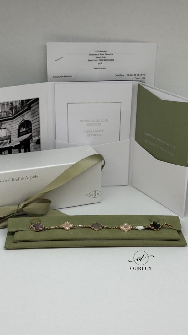 Van Cleef & Arpels (VCA) | Diamond Grey Mother of Pearl Alternate Bracelet