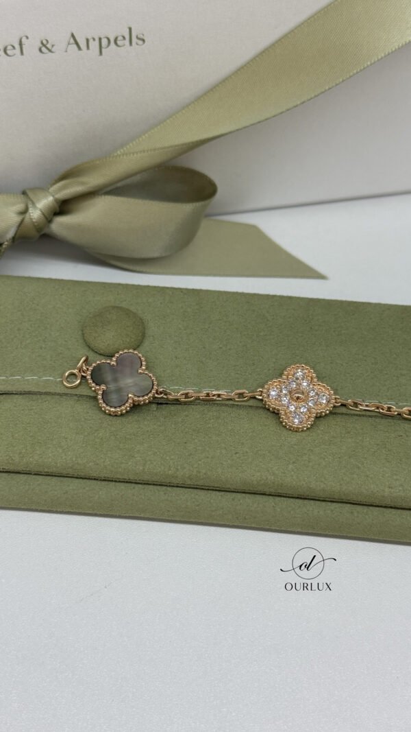 Van Cleef & Arpels (VCA) | Diamond Grey Mother of Pearl Alternate Bracelet