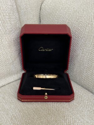 Pre-Owned/ Preloved/ Second Hand Cartier Love Bracelet, Bracelet in Rose Gold Color, 17 Size, Front View