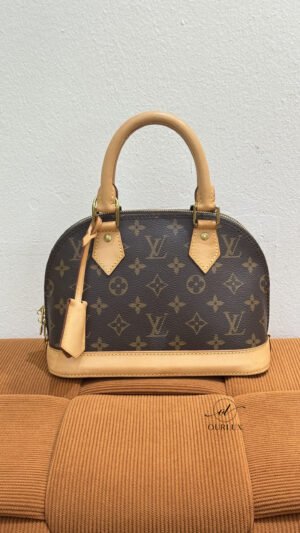 Pre-Owned/ Pre-Loved/ Second-Hand Louis Vuitton (LV) Alma BB, Bag in Brown, Gold Hardware Color, BB Size, Front View