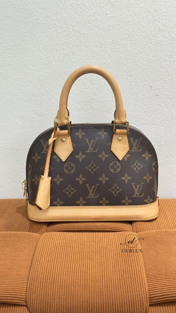 Pre-Owned/ Pre-Loved/ Second-Hand Louis Vuitton (LV) Alma BB, Bag in Brown, Gold Hardware Color, BB Size, Front View