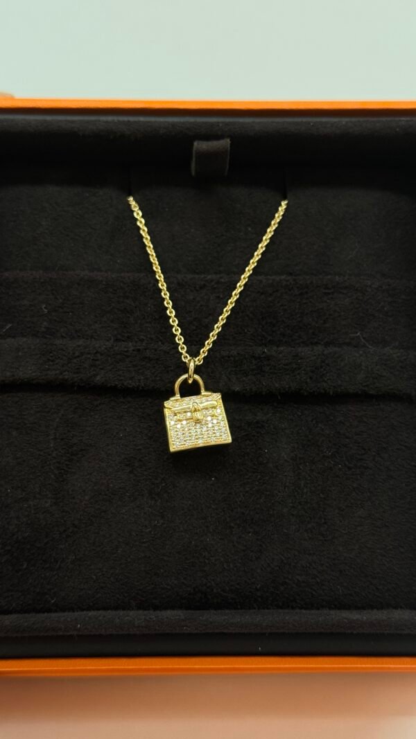 Hermes | Diamond Kelly Necklace 18k Gold