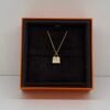 Pre-Owned/ Preloved/ Second Hand Hermes Diamond Kelly Necklace 18k Gold, Necklace in Yellow Gold Color,  Size, Front View