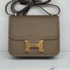 Pre-Owned/ Pre-Loved/ Second-Hand Hermes Constance 18 Mini Epsom, Bag in Etoupe, Gold Hardware Color, 18cm Size, Front View