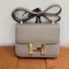 Pre-Owned/ Pre-Loved/ Second-Hand Hermes Constance 1-24 Epsom, Bag in Etoupe, Rose Gold Hardware Color, 24 Size, Front View