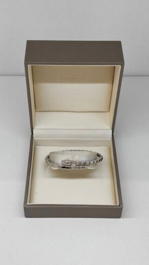 Pre-Owned/ Preloved/ Second Hand Bulgari (Bvlgari) Serpenti Bracelet, Bracelet in White Gold Color, Large Size, Front View