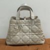 Pre-Owned/ Pre-Loved/ Second-Hand Dior Medium Toujours Tote Bag Calfskin, Bag in Beige, Gold Hardware Color, 28.5 x 21.5 x 17 cm Size, Front View