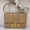 Pre-Owned/ Pre-Loved/ Second-Hand Dior Montaigne Oblique 30 Calf Leather, Bag in Beige Color, W24 H17 D7 CM Size, Front View