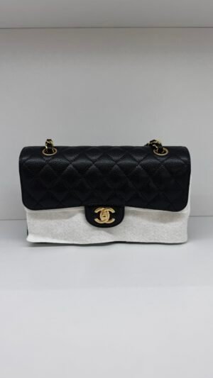 Pre-Owned/ Preloved/ Second Hand Chanel Cavair Small Classic Flap, Bag in Black, Gold Hardware Color, Small Size, Front View
