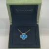 Pre-Owned/ Preloved/ Second Hand Van Cleef & Arpels (VCA) 2018 Holiday Pendant, Necklace in Blue Stone, Gold Color, Vintage Size, Front View