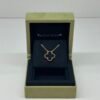 Pre-Owned/ Preloved/ Second Hand Van Cleef & Arpels (VCA) Onyx Vintage Alhambra Pendant, Necklace in Black, Yellow Gold Color, Vintage Size, Front View