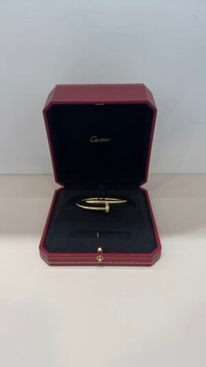 Pre-Owned/ Preloved/ Second Hand Cartier Regular Classic Juste Un Clou Bracelet, Bracelet in Yellow Gold Color, 15 Size, Front View