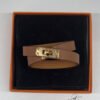 Pre-Owned/ Pre-Loved/ Second-Hand Hermes Mini Double Kelly Bracelet, Bracelet in Gold, Gold Hardware Color, T1 Size, Front View