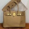 Pre-Owned/ Preloved/ Second Hand Hermes Birkin 30 Three In One 3-en-1 Togo, Bag in Biscuit, Gold Hardware Color, 30 Size, Front View