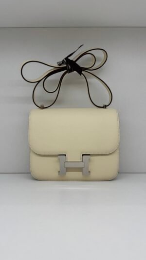 Pre-Owned/ Preloved/ Second Hand Hermes Constance 18 Epsom, Bag in Nata, Silver Hardware Color,  Size, Front View