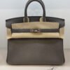 Pre-Owned/ Pre-Loved/ Second-Hand Hermes Birkin 25 Togo, Bag in Etain, Palladium Hardware Color, 25 Size, Front View